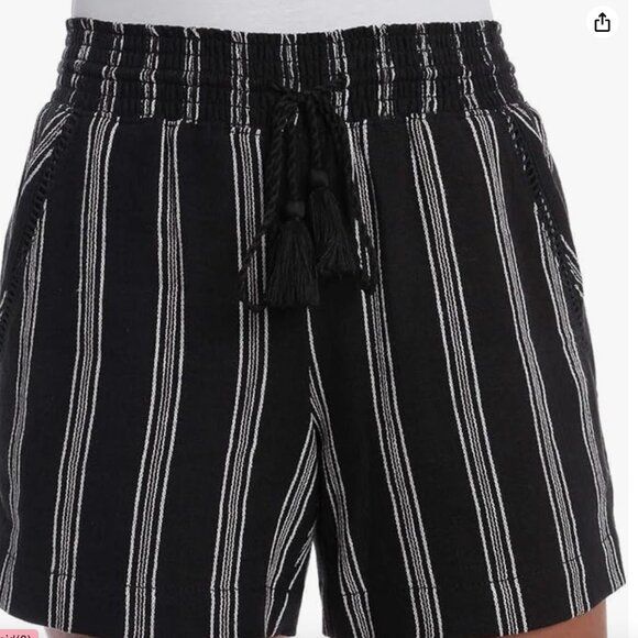 Briggs New York Women's Linen Blend Pull-On Shorts with Pockets and Drawstring - Picture 9 of 9